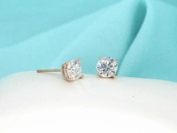 Rosegouden solitair oorbellen diamant 2.00 ct - afbeelding 5 van  9