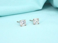 Rosegouden solitair oorbellen diamant 2.00 ct - afbeelding 8 van  9