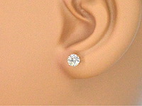 Rosegouden solitaire oorbellen diamant 1.00 carat - afbeelding 2 van  8