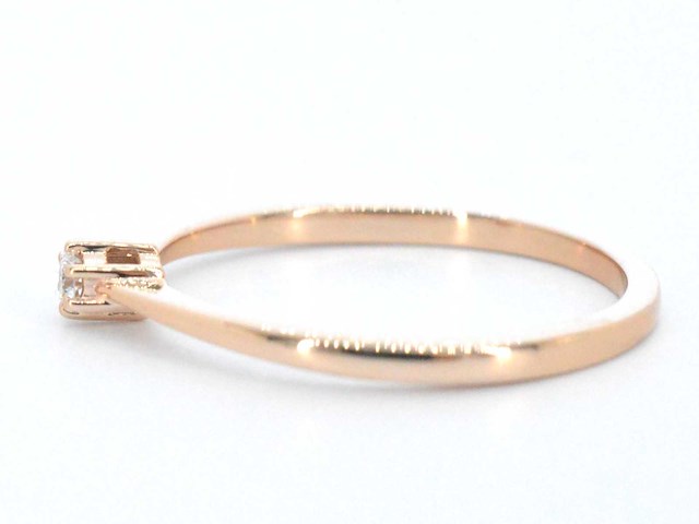 Rosegouden solitaire ring met briljant geslepen diamant - afbeelding 3 van  10