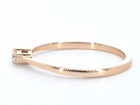 Rosegouden solitaire ring met briljant geslepen diamant - afbeelding 3 van  10