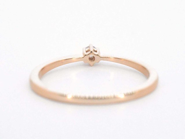 Rosegouden solitaire ring met briljant geslepen diamant - afbeelding 4 van  10