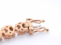 Rosegouden tennisarmband met 5.00 carat diamanten - afbeelding 6 van  8