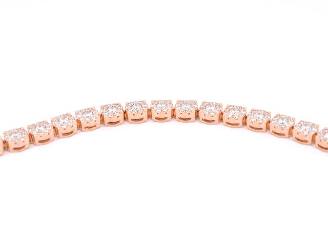 Rosegouden tennisarmband met 5.00 carat diamanten - afbeelding 5 van  6