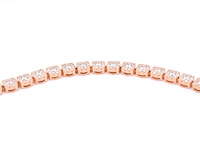 Rosegouden tennisarmband met 5.00 carat diamanten - afbeelding 5 van  6