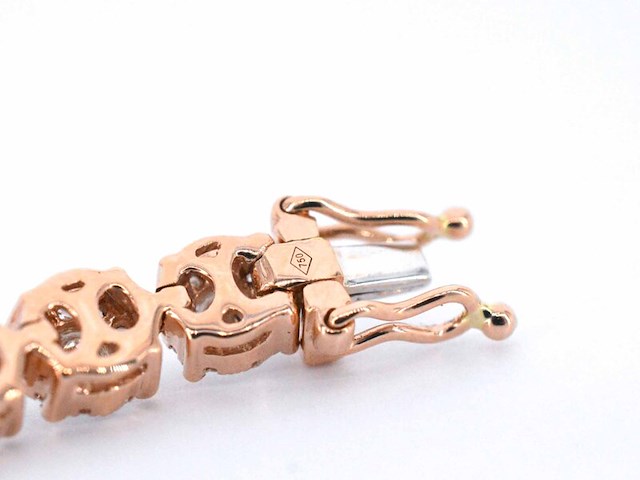 Rosegouden tennisarmband met 5.00 carat diamanten - afbeelding 6 van  6