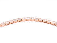 Rosegouden tennisarmband met 5.00 carat natuurlijke diamanten - afbeelding 5 van  8