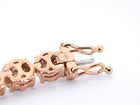 Rosegouden tennisarmband met 5.00 carat natuurlijke diamanten - afbeelding 6 van  8