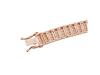 Rosékleurige armband bezet met briljanten - afbeelding 5 van  7