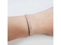 Rosékleurige armband bezet met briljanten - afbeelding 6 van  7