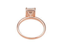 Rosékleurige ring met rechthoekige steen - afbeelding 5 van  7