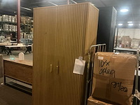 Rosenborg naturel kabinetkast 109x45,5x210cm - afbeelding 3 van  4