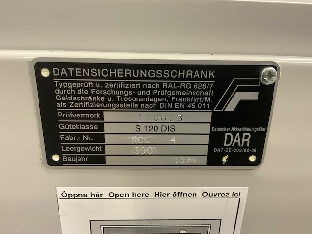 Rosengrens kluis 780x740x1130mm - afbeelding 8 van  9