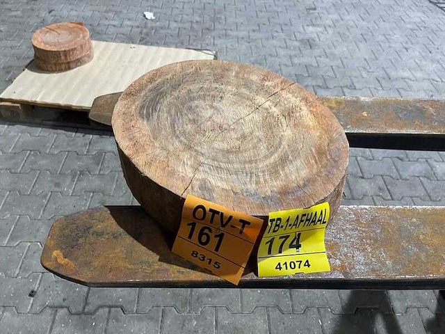 Rosewood schijf, dikte 75mm, ø 400mm - afbeelding 2 van  3