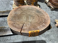 Rosewood schijf, dikte 75mm, ø 550mm - afbeelding 1 van  3