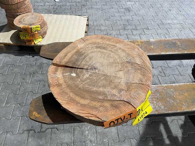 Rosewood schijf, dikte 80mm, ø 400mm - afbeelding 2 van  3