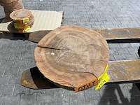 Rosewood schijf, dikte 80mm, ø 400mm - afbeelding 2 van  3