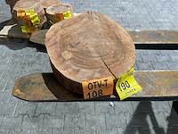 Rosewood schijf, dikte 80mm, ø 400mm - afbeelding 2 van  3