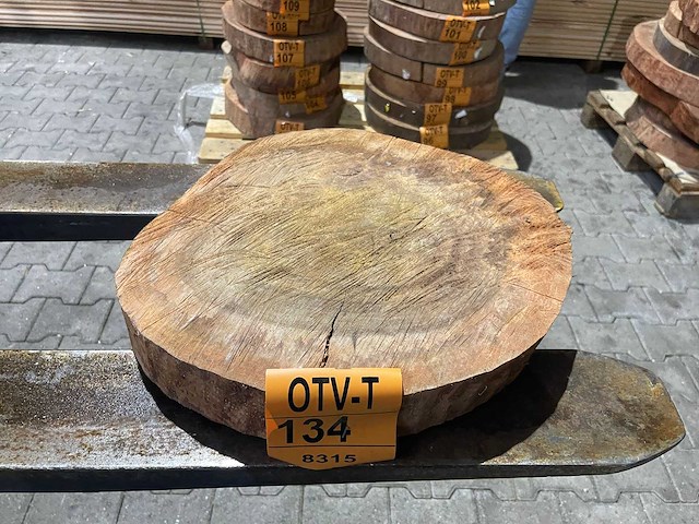 Rosewood schijf, dikte 80mm, ø 400mm - afbeelding 1 van  3