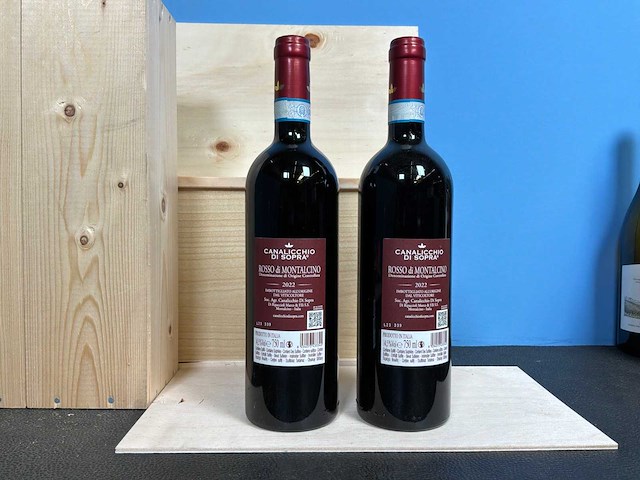 Rosso di montalcino toscane sangiovese rode wijn 2022 (4x) - afbeelding 2 van  3