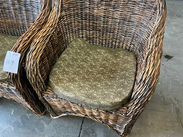 Rotan fauteuil (2x) - afbeelding 2 van  3