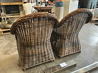 Rotan fauteuil (2x) - afbeelding 3 van  3
