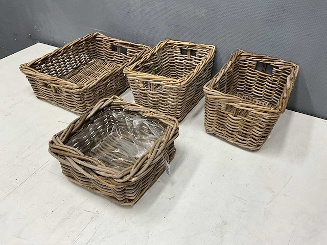Rotan manden (4x) - afbeelding 3 van  5