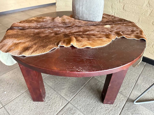 Rotan stoel met salontafel - afbeelding 3 van  4