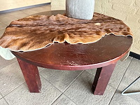 Rotan stoel met salontafel - afbeelding 3 van  4