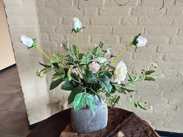 Rotan stoel met salontafel - afbeelding 4 van  4