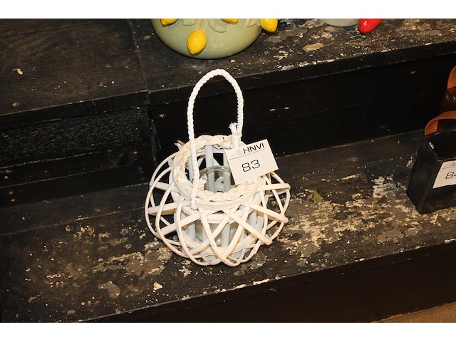 Rotan windlicht doorsnede 25 cm. - afbeelding 1 van  2