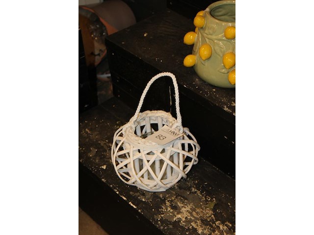 Rotan windlicht doorsnede 25 cm. - afbeelding 2 van  2