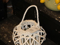 Rotan windlicht doorsnede 25 cm. - afbeelding 2 van  2