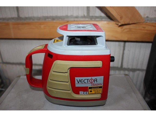 Roterend laser vector 300hv met ontvanger in koffer met accessoires. - afbeelding 3 van  5