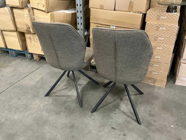 Roterende eetkamerstoelen zithoogte 47cm (2x) - afbeelding 2 van  2