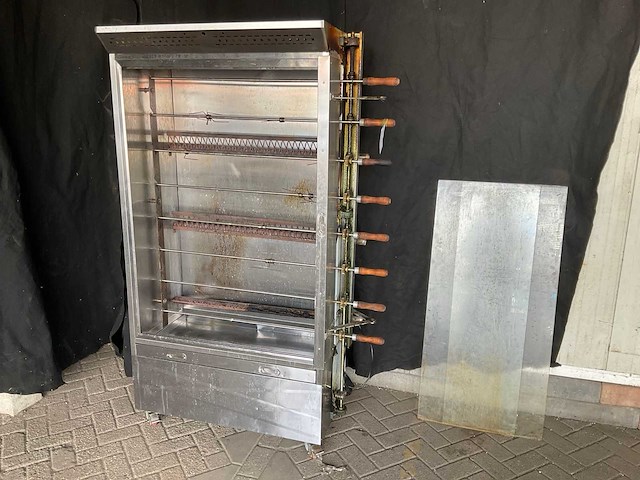 Roterende kippengrill gas - afbeelding 1 van  2