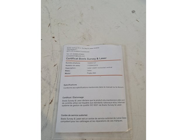 Roterende laser leica, rugby 840, bouwjaar 2014, zelfstellend horizontaal/verticaal - afbeelding 13 van  22