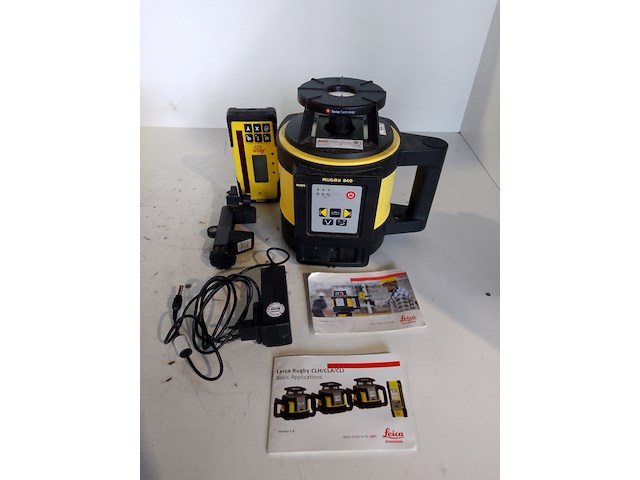 Roterende laser leica, rugby 840, bouwjaar 2016, zelfstellend horizontaal/verticaal - afbeelding 1 van  13