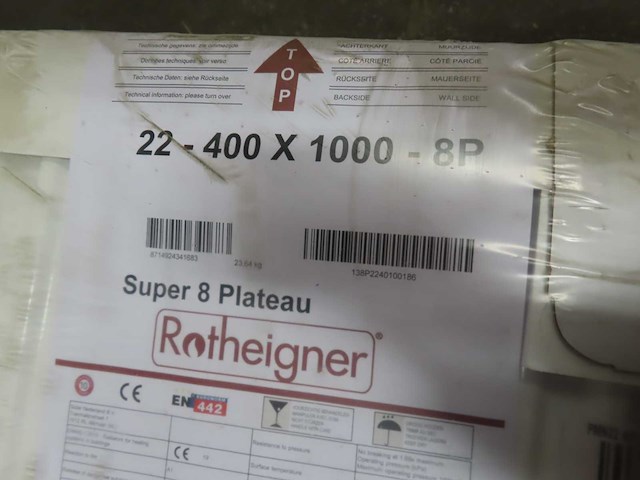 Rotheigner - s8 type 22 - vlakke paneelradiator 40x100cm (8x) - afbeelding 3 van  3