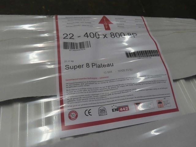 Rotheigner - s8 type 22 - vlakke paneelradiator 40x80cm (4x) - afbeelding 3 van  3