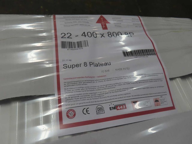 Rotheigner - s8 type 22 - vlakke paneelradiator 40x80cm (8x) - afbeelding 3 van  3