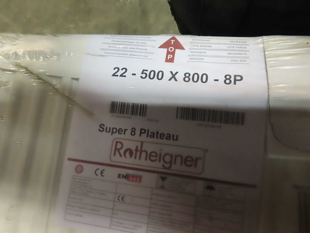 Rotheigner - s8 type 22 - vlakke paneelradiator 50x80cm (4x) - afbeelding 3 van  3