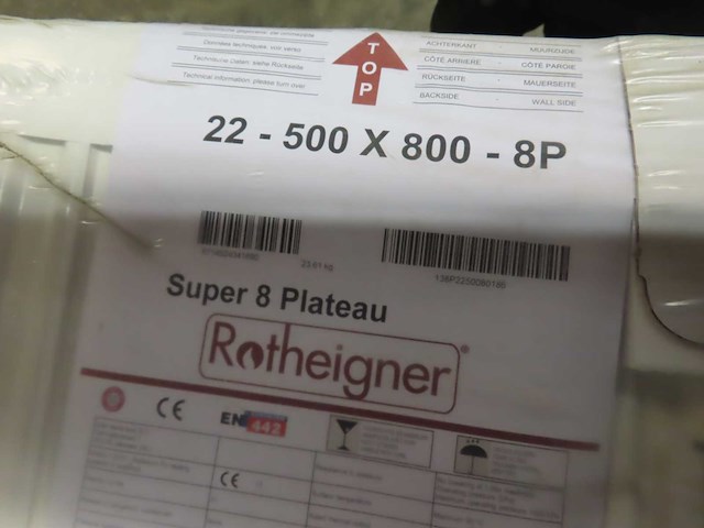 Rotheigner - s8 type 22 - vlakke paneelradiator 50x80cm - afbeelding 3 van  3