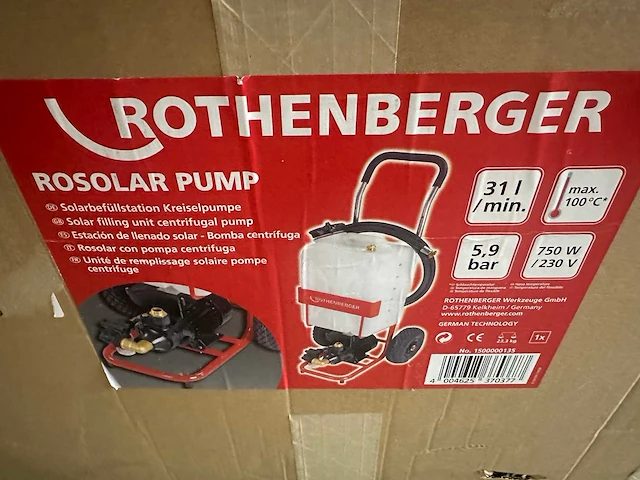 Rothenberger - rosolar pump - centrifugaalpomp elektrisch vul- en spoelstation - afbeelding 2 van  6