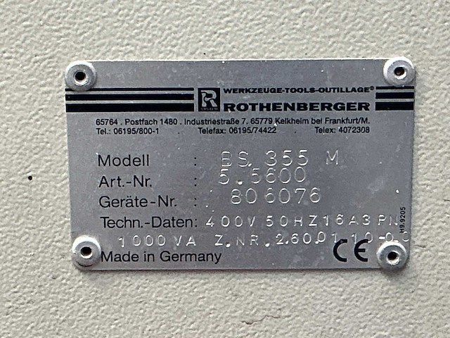 Rothenberger bs 355 m lintzaag - afbeelding 5 van  13