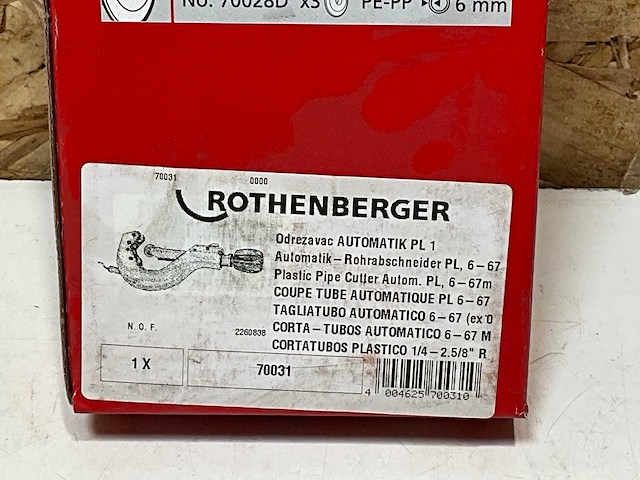 Rothenberger pijpensnijder 6-67mm - afbeelding 4 van  4