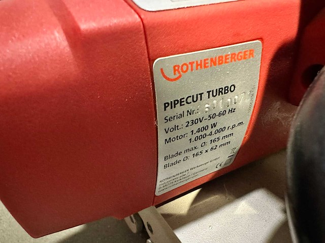 Rothenberger pipecut turbo 250 buizenzaagmachine - afbeelding 8 van  8