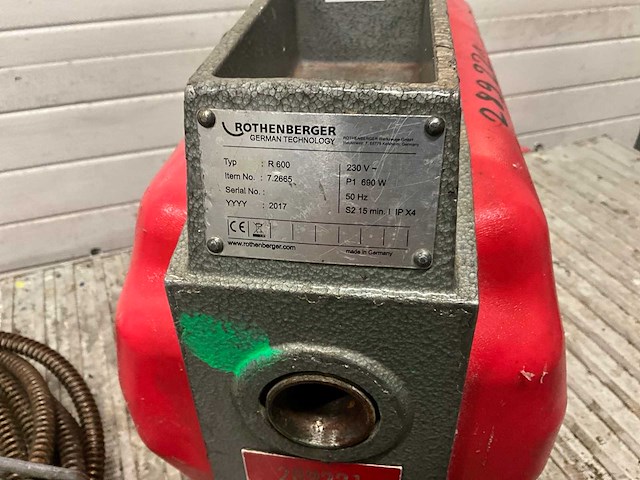 Rothenberger r600 buisreinigingsmachine - afbeelding 5 van  6