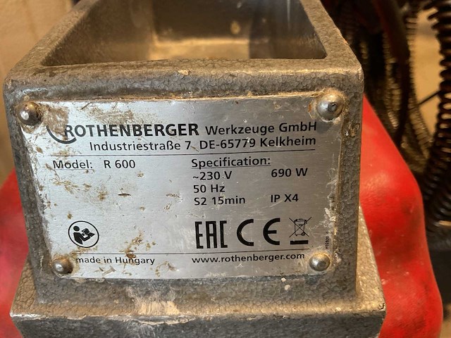 Rothenberger r600 riool verenmachine - afbeelding 5 van  6