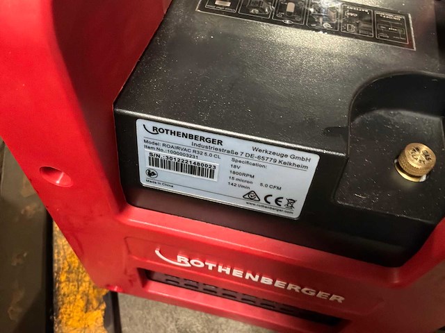 Rothenberger roaitvac r32 5.0 cl accu vacuümpomp - afbeelding 3 van  11